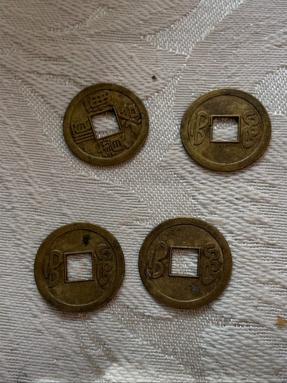 Antique-Style Brass Chinese Coins